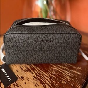 Michael Kors Men's Signature Logo Travel/Toiletry Kit Bag
